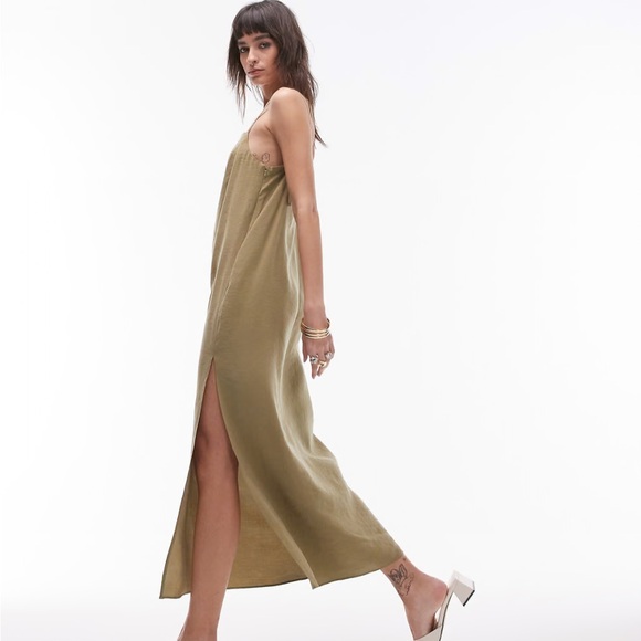 TOPSHOP CUPRO STUNNING MIDI DRESS ❤️NWT❤️IN STORES❤️ - Picture 2 of 5